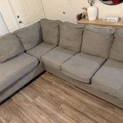 Large Gray Sectional Couch with Chaise – Very Comfortable
