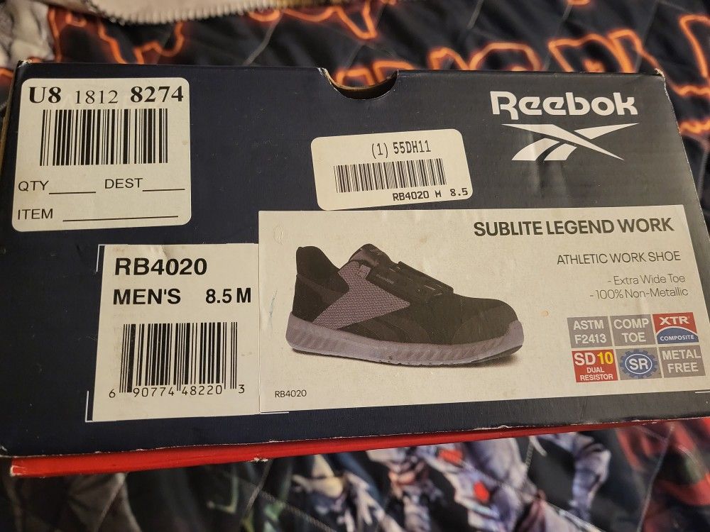 Brand New 8.5 Reebok Steel Toe Shoes