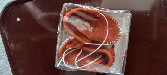Taos Indian Maid infant real leather moccasins