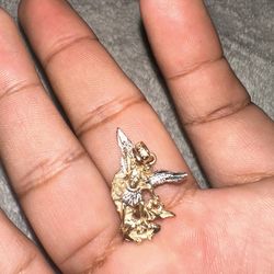 Gold archangel pendant