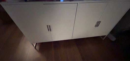 White Console Table with Storage