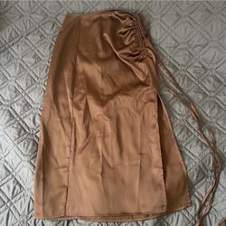Satin Midi Skirt 