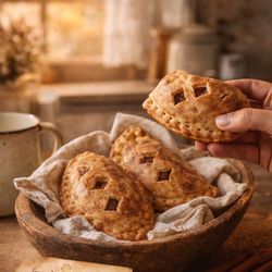 Primitive Faux Apple Hand Pies | Handmade Faux Food Decor | Farmhouse Kitchen Tiered Tray Decor | Rustic Bakery Display