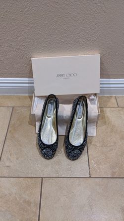 Jimmy Choo Coarse Glitter Flats