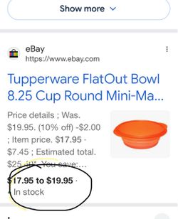 Mini -max Tupperware
