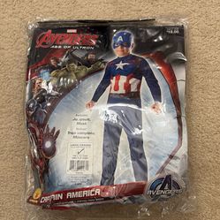 Marvel Avengers Captain America Child kids Halloween Costume Size Large (12-14)
