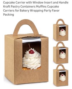 25 Cupcake Carrier with Window Insert and Handle