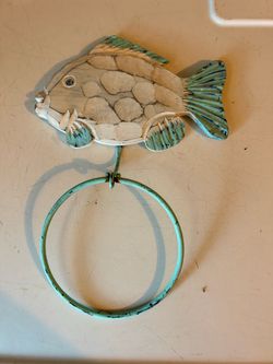 Homegoods fish towel holder