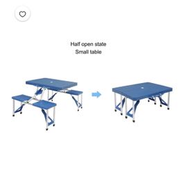 Foldable camp table & chair set