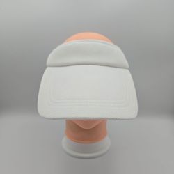 Unbranded Wide Brim White Adjustable Visor