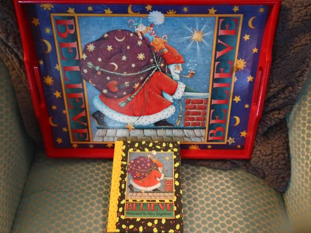Mary Engelbreit Santa tray and book
