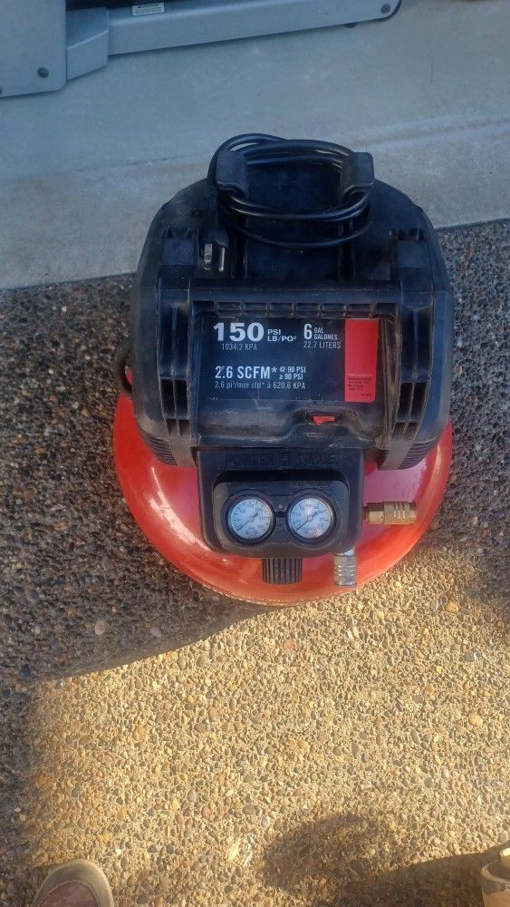 Very Nice Works Perfect. Porter-Cable Pancake Air Compressor