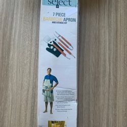 NWT Chefs Basics Select 7 Piece Barbecue Apron and Utensil Kit
