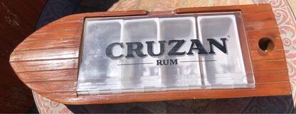 Cruzan Rum Boat Bar Advertising Lemon Lime Olive Cherry Condiment holder 19.5"