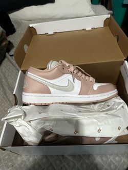 Air Jordan 1 Low Pink White Sneakers