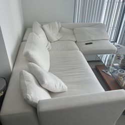 White Couch Sectional Cloth