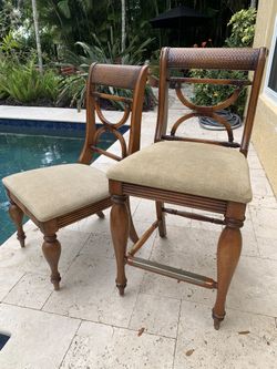 Tropical Kitchen Set With Chairs (4) And 3 Barstools ( Counter Height)