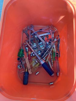 Bin full of tools