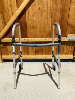 Dual-Release Walker with Fixed Wheels