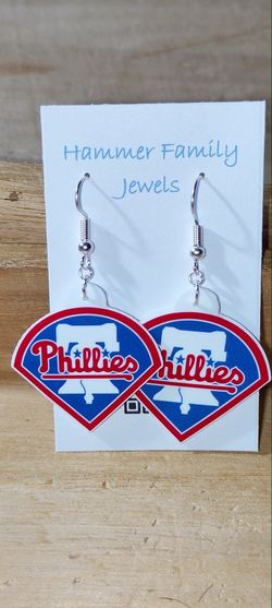 Phillies Fan Art Earrings 