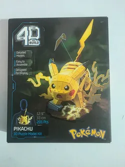 4D Build Pokemon Pikachu 3D Puzzle Model Kit 201 Pcs Spin Master