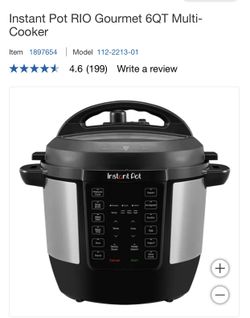 Instant Pot RIO Gourmet 6QT Pressure Multi Cooker New Unopened Box