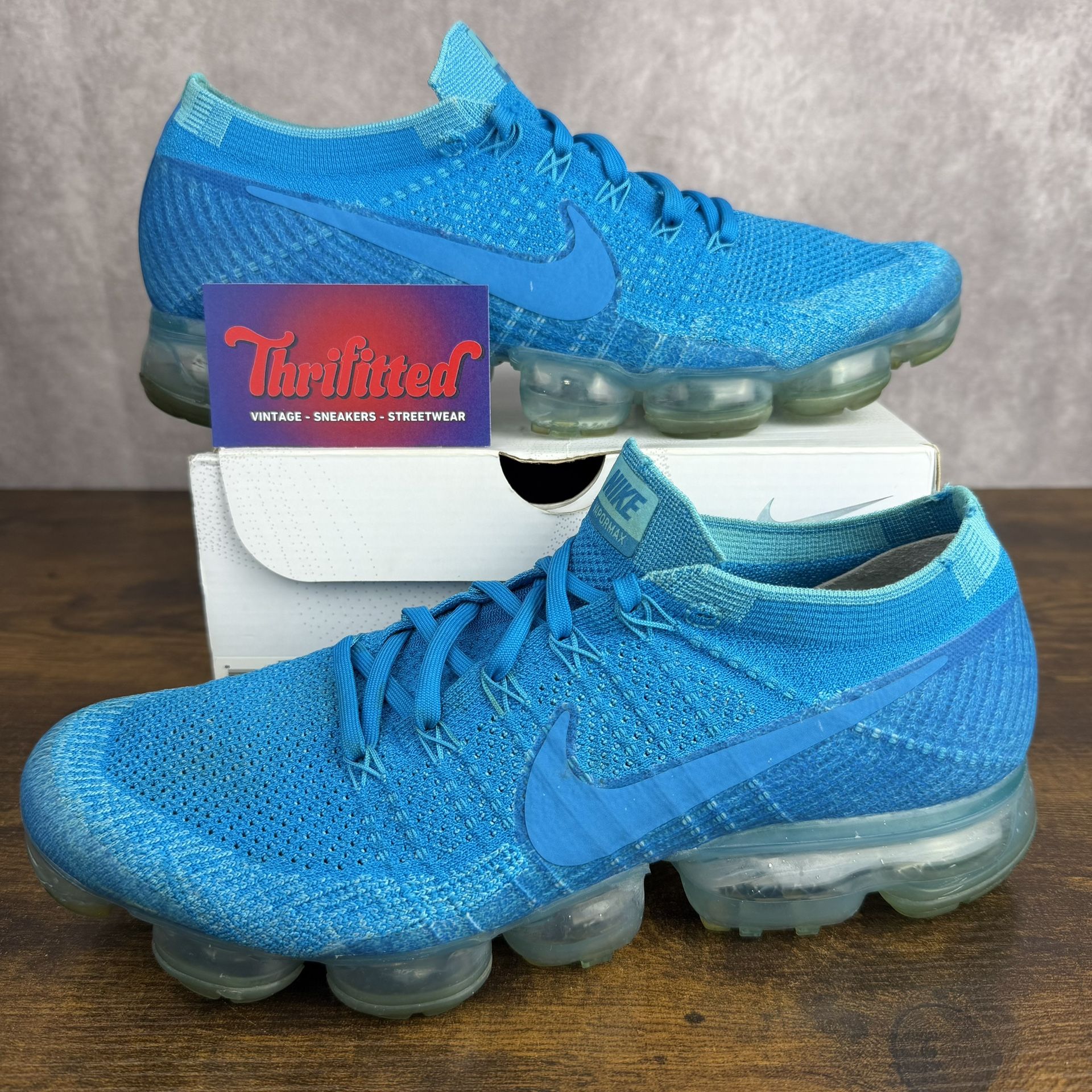 Nike Air VaporMax Flyknit Blue Orbit Size 11 849558-402 Men’s Gym Shoes OG Rare