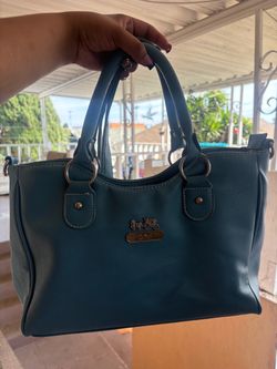 Coach Blue Tote Handbag Purse w/strap