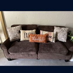 2 Seat Brown Couch 