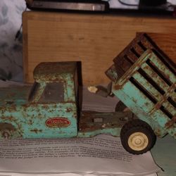 Vintage 1960's Tonka Pressed Steel Turquoise Pressed Steel Dump Truck
