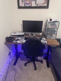 Standing desk and chair