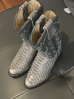 Vintage Tony Lama Gold Label Boots Boys Snakeskin Mojave Cowboy Boots