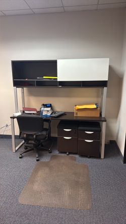 Desk and hutch