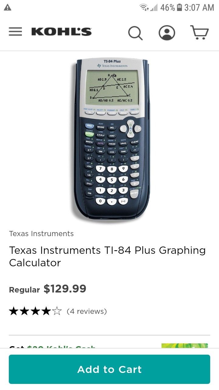 Ti84 Graphic calculators (sold separately)