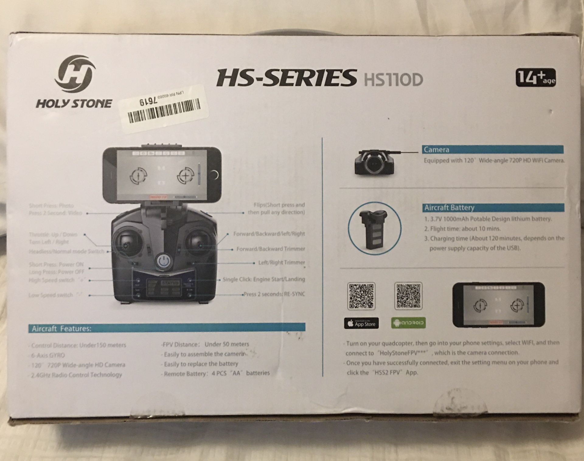 Fpv App Holy Stone Hs110d App Holy Stone Drone Bundle