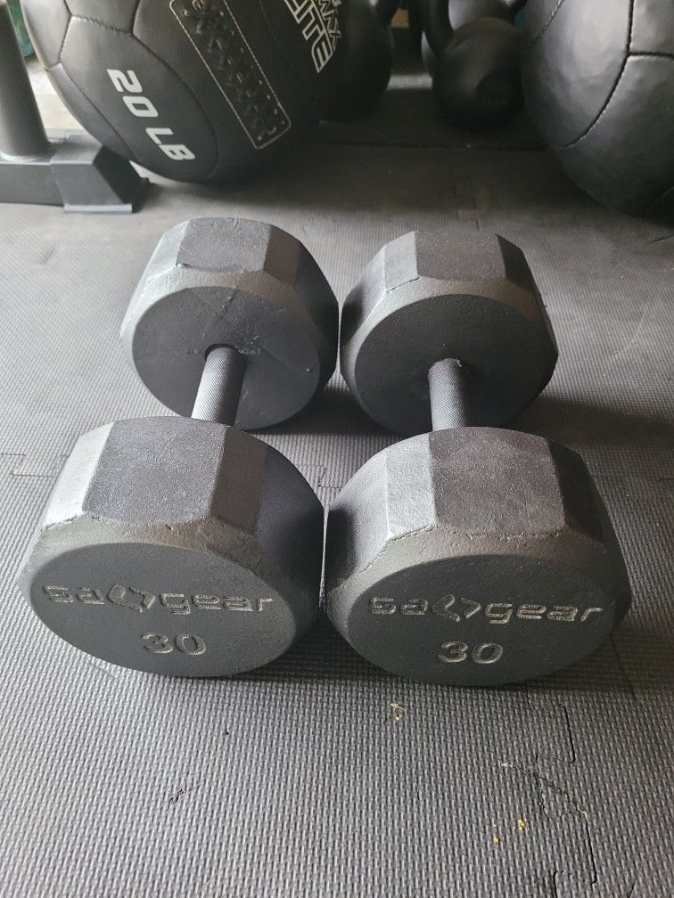 Dumbbells (2x30Lbs) for $50 Firm (Walnut 91789)