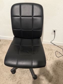 Black Faux Leather Office Chair
