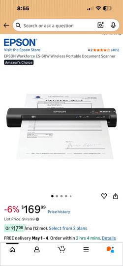 Epson portable scanner