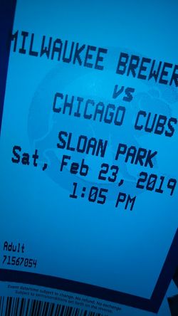 Cubs vs Brewers lawn seats $45 each