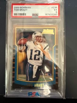 2000 Bowman Tom Brady Rookie PSA 5 Slab