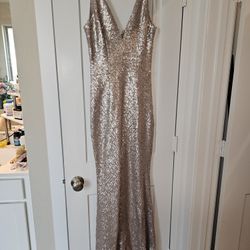 Blush Sequin Gown