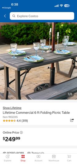Lifetime Commercial 6 ft Folding Picnic Table