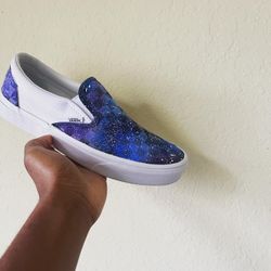 Custom galaxy vans size 9