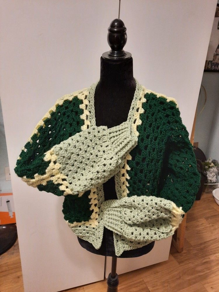 Handcrafted crocheted Hexi Cardigan