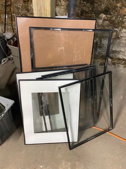 Lot 8 large metal picture frames