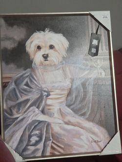 DOG PICTURE FRAMED