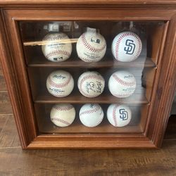 Solid Wood Baseball Display Case 