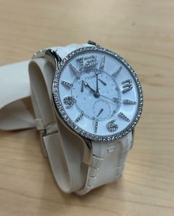 USED NOA 16.75 GDB DIAMOND WHITE CHRONOGRAPH WATCH
