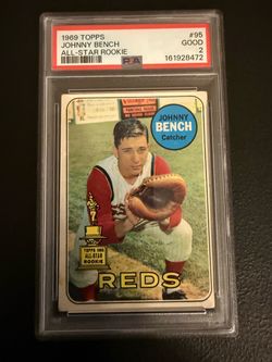 1969 Topps Johnny Bench All-Star Rookie #95 Good PSA 2