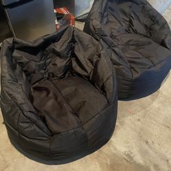 Two Big Joe Bean Bag Chairs 